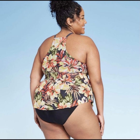 NWT Kona Sol High Neck Mesh Racerback Tankini Top - Picture 2 of 3